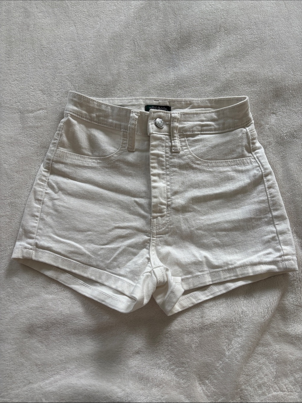 wild fable High-Rise White Denim Shorts